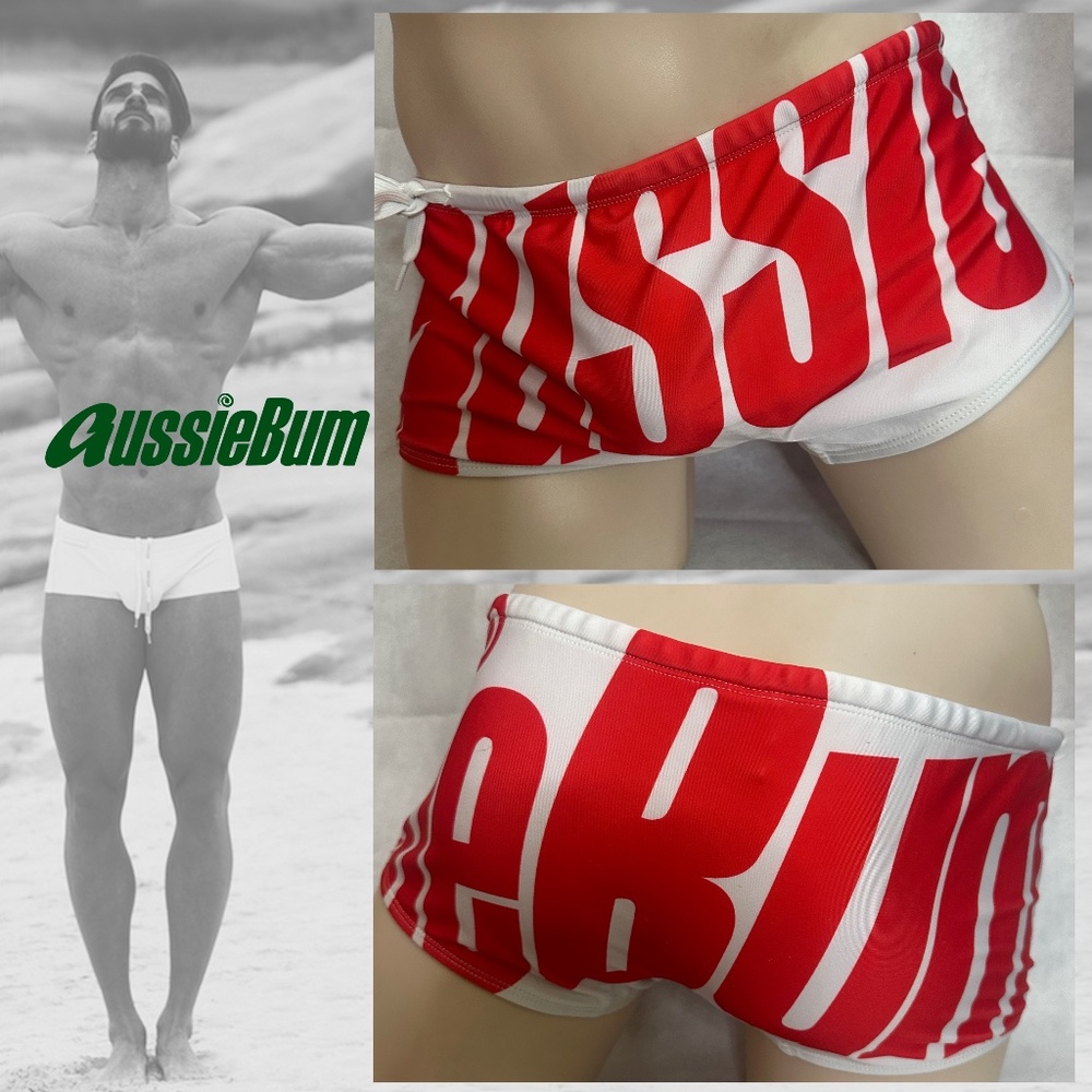 Aussiebum Square Cut Swimsuit XL Gently worn 80% nylon/20% spandex Fully lined